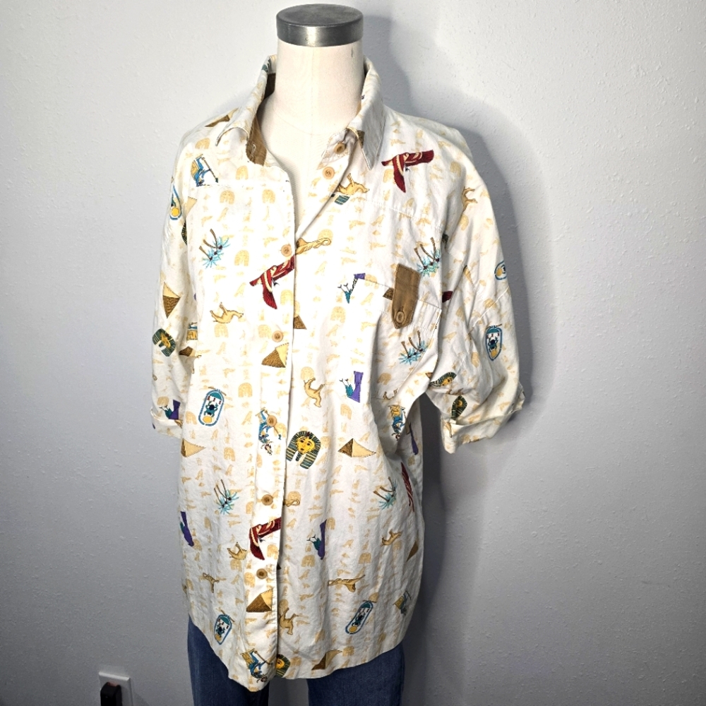 Vintage Alexander Campbell Egyptian Button Up